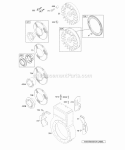 Blower HousingShrouds Flywheel Diagram and Parts List for 135432-0120-02  Briggs and Stratton Engine